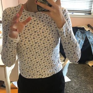 brandy melville patterned long sleeve
